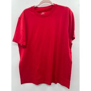 NWT Fabletics The 24-7 T-Shirt Men's Large Heated Red Pullover Crew Neck Summer